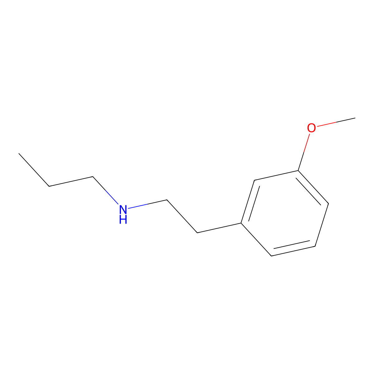 3-methoxy-N-propyl-benzeneethanamine molecular structure, CAS 74534-43-3