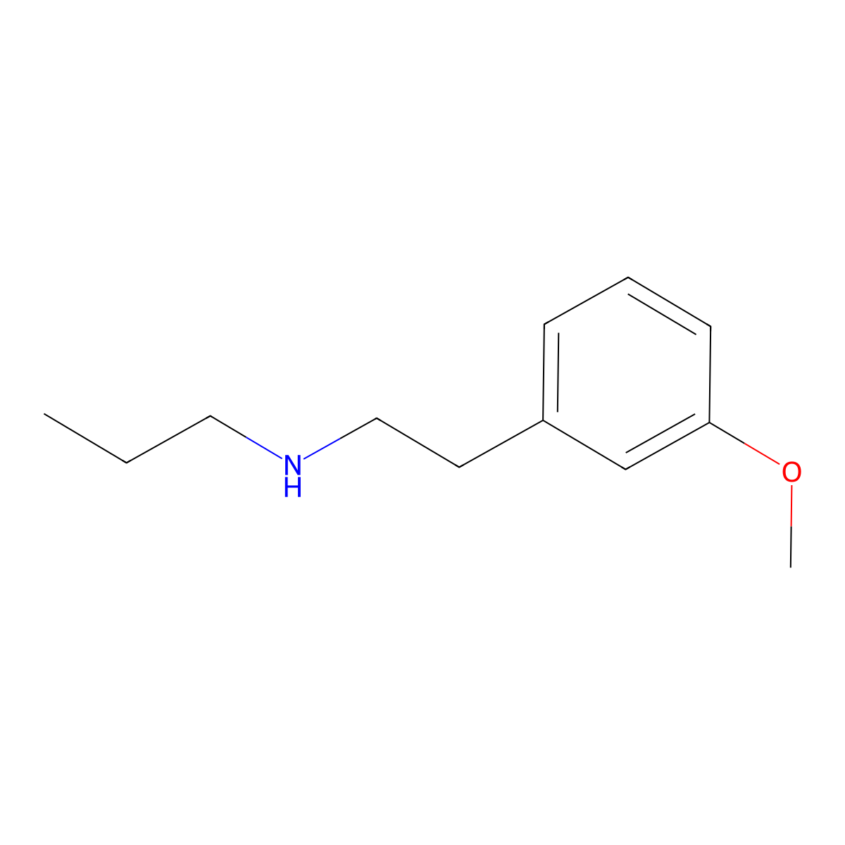3-methoxy-N-propyl-benzeneethanamine molecular structure, CAS 74534-43-3