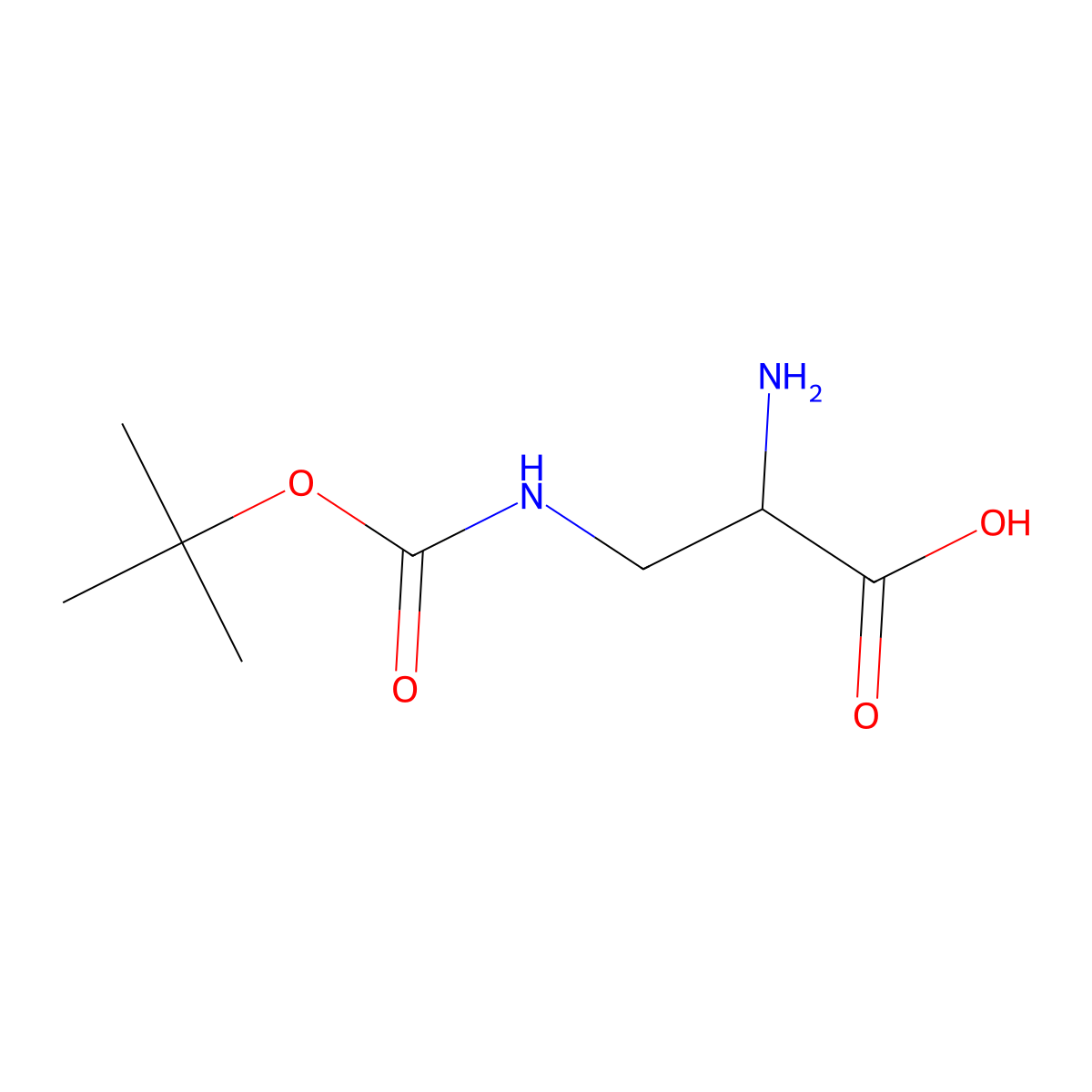 3-(Boc-amino)-L-alanine molecular structure, CAS 74536-29-1