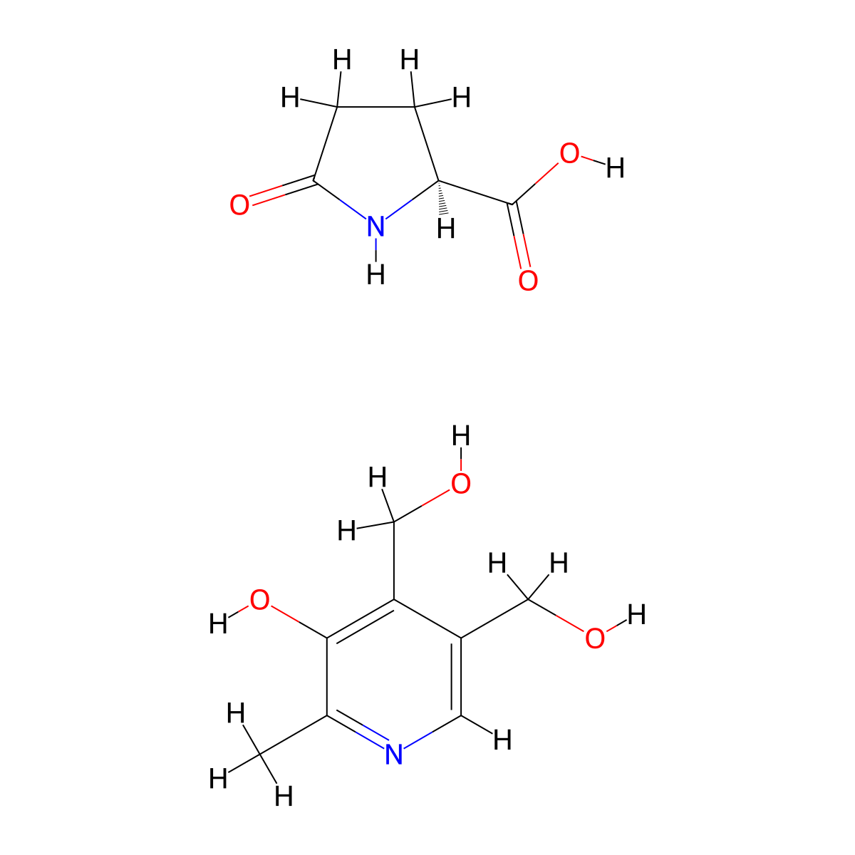 Metadoxine molecular structure, CAS 74536-44-0