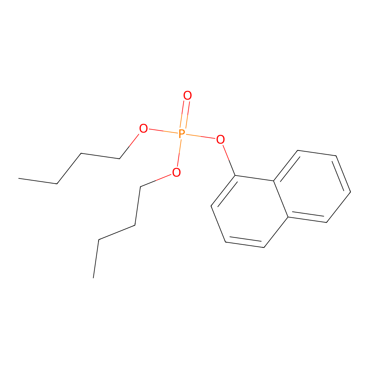 Phosphoric acid, dibutyl 1-Naphthalenyl ester molecular structure, CAS 74536-90-6