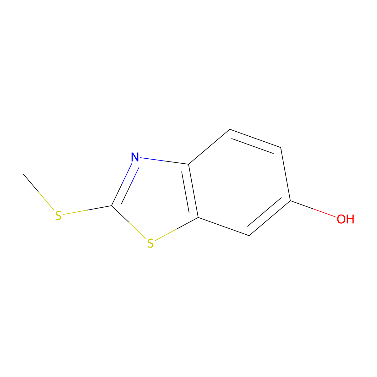 2-(Methylthio)benzo[d]thiazol-6-ol molecular structure, CAS 74537-49-8