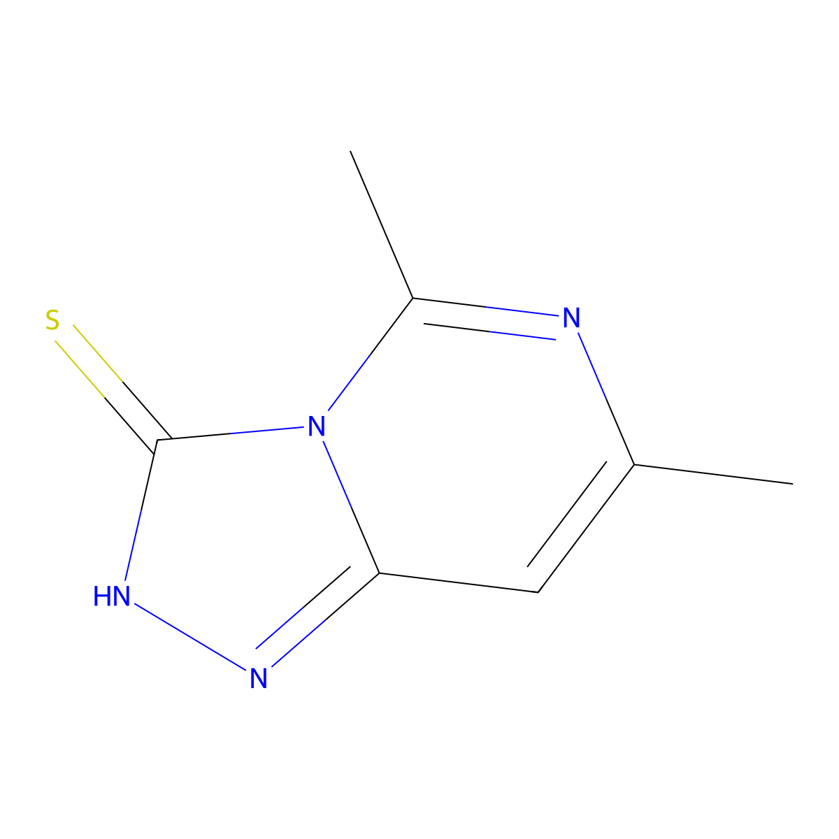 5,7-Dimethyl-[1,2,4]triazolo[4,3-c]pyrimidine-3-thiol molecular structure, CAS 74537-87-4