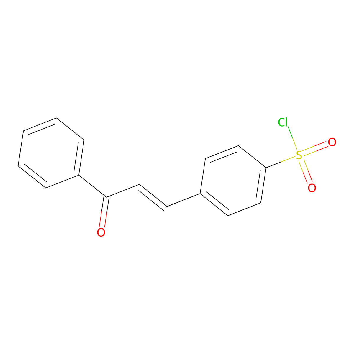 4-(3-Oxo-3-phenylpropenyl)benzenesulfonyl chloride molecular structure, CAS 7454-09-3