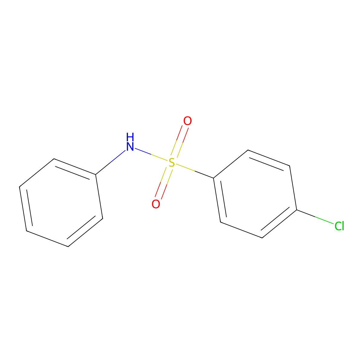4-chloro-N-phenylbenzenesulfonamide molecular structure, CAS 7454-47-9