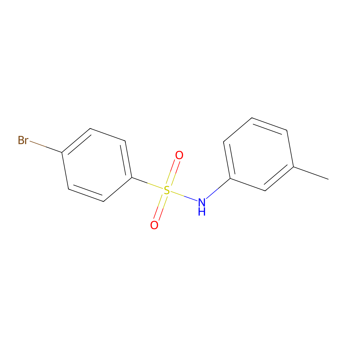 4-bromo-N-(3-methylphenyl)benzenesulfonamide molecular structure, CAS 7454-57-1