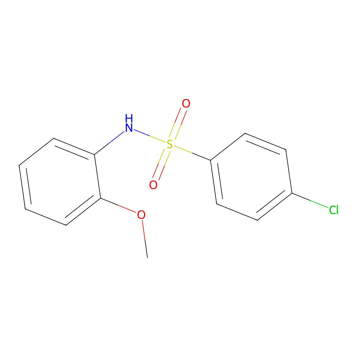 4-Chloro-2'-methoxybenzenesulfonanilide molecular structure, CAS 7454-65-1
