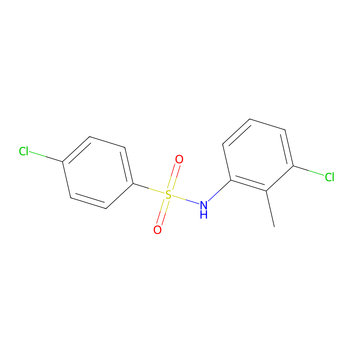 3',4-Dichloro-2'-methylbenzenesulfonanilide molecular structure, CAS 7454-70-8