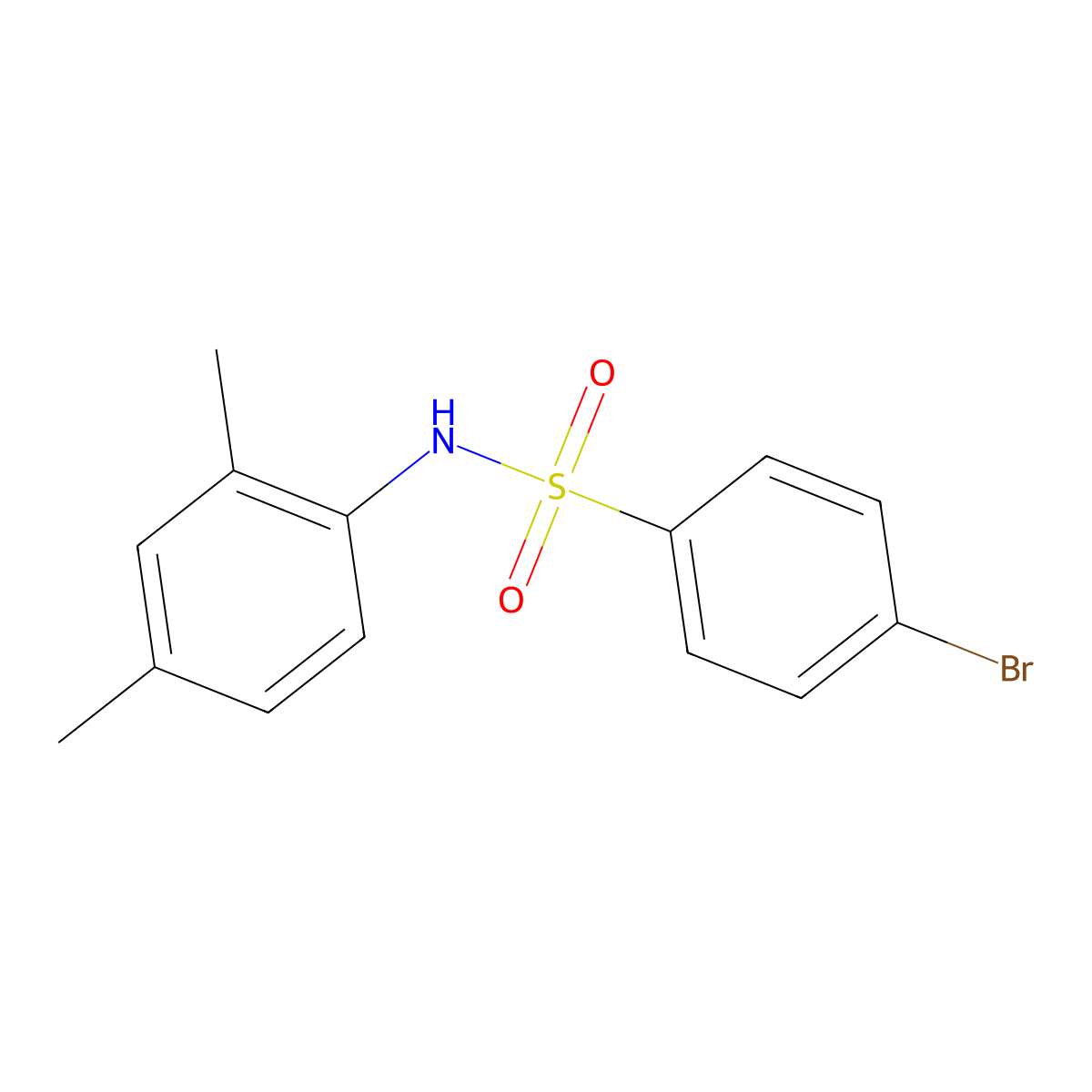 4-bromo-N-(2,4-dimethylphenyl)benzenesulfonamide molecular structure, CAS 7454-73-1