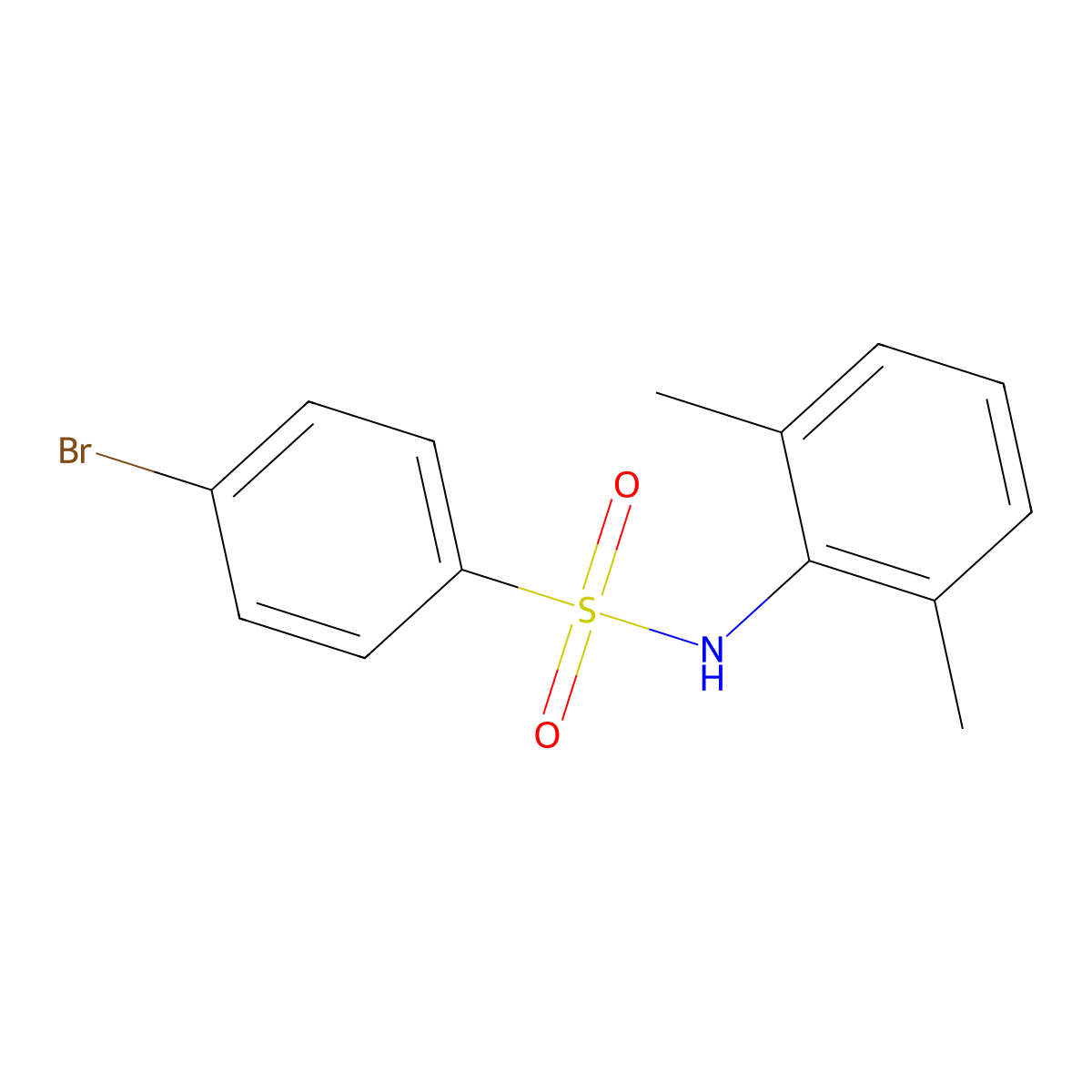 4-bromo-N-(2,6-dimethylphenyl)benzenesulfonamide molecular structure, CAS 7454-74-2