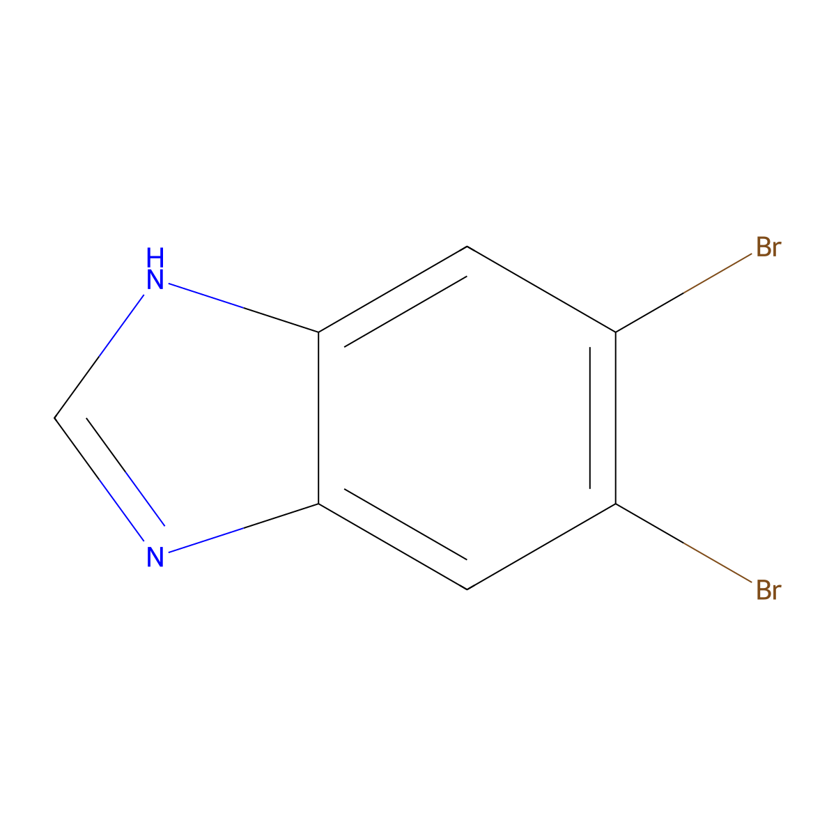 5,6-Dibromo-1H-benzo[d]imidazole molecular structure, CAS 74545-26-9