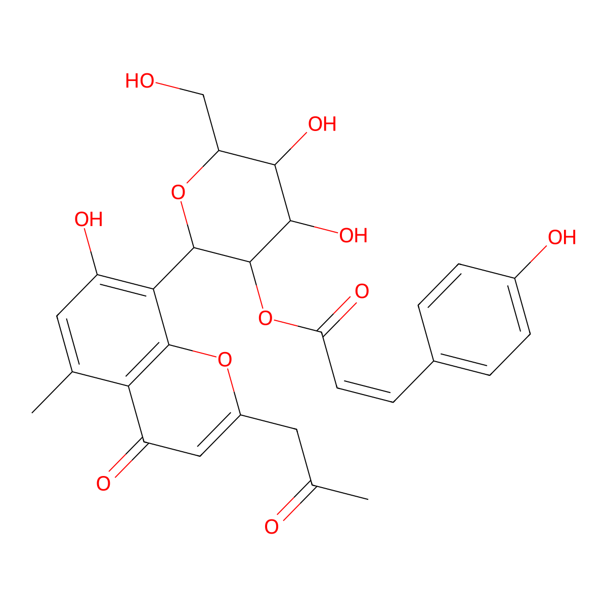 Aloe resin A molecular structure, CAS 74545-79-2