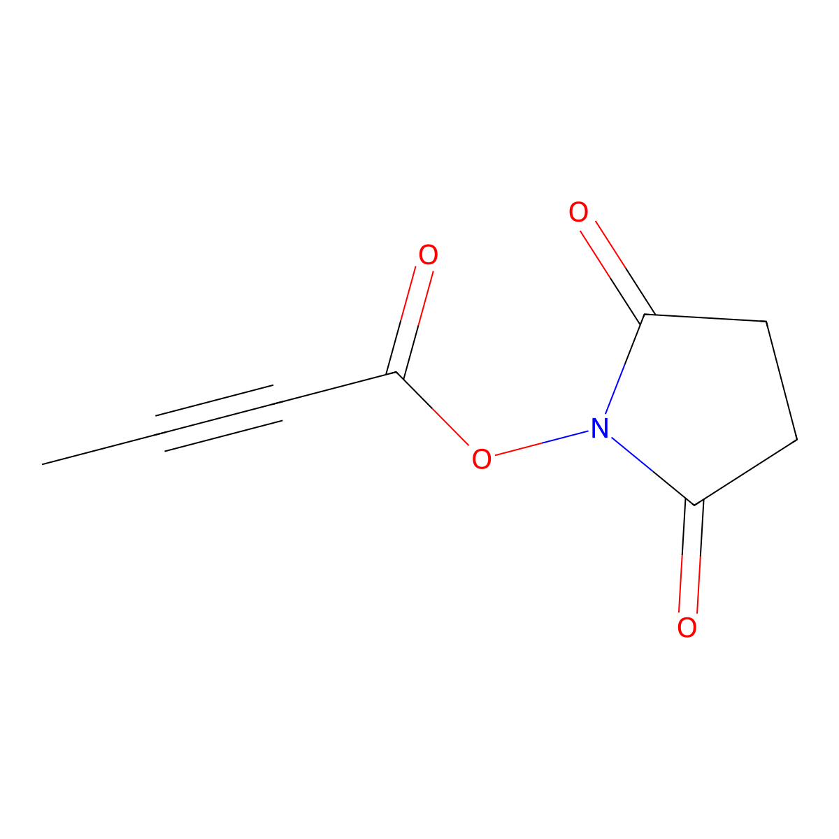 2,5-Dioxopyrrolidin-1-yl but-2-ynoate molecular structure, CAS 74549-10-3