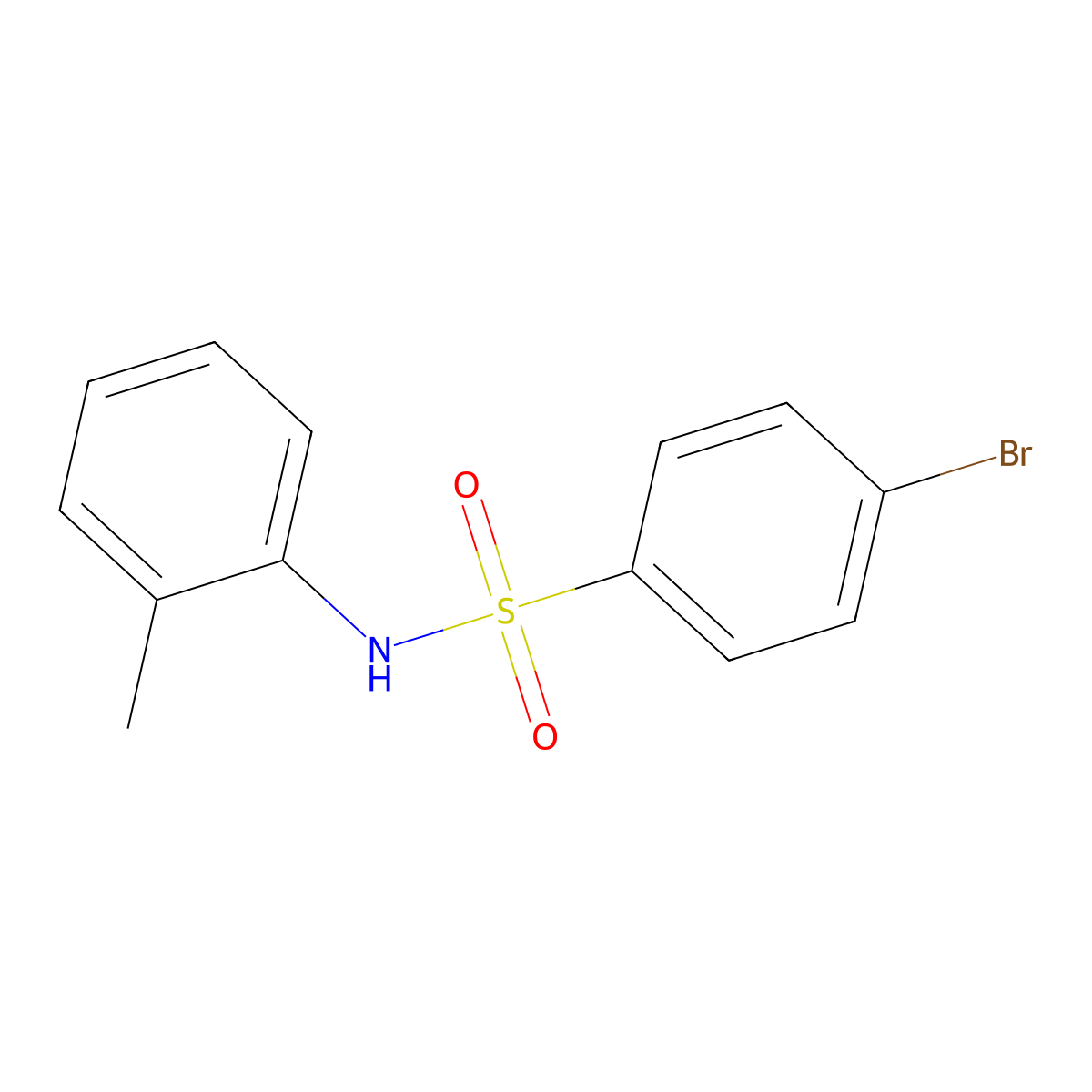 4-Bromo-N-(2-methylphenyl)benzenesulfonamide molecular structure, CAS 7455-02-9