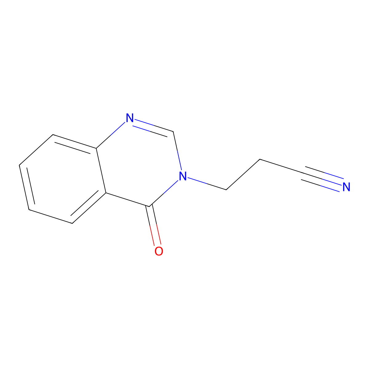 3-(4-oxoquinazolin-3(4H)-yl)propanenitrile molecular structure, CAS 7455-91-6
