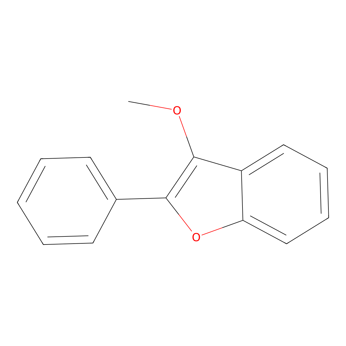 3-Methoxy-2-phenylbenzofuran molecular structure, CAS 74552-62-8