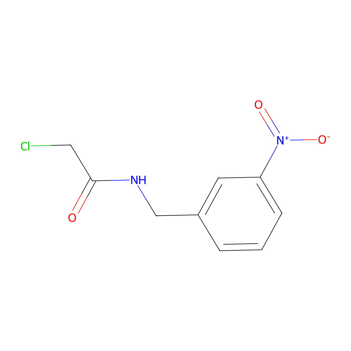 2-Chloro-N-(3-nitro-benzyl)-acetamide molecular structure, CAS 74553-26-7