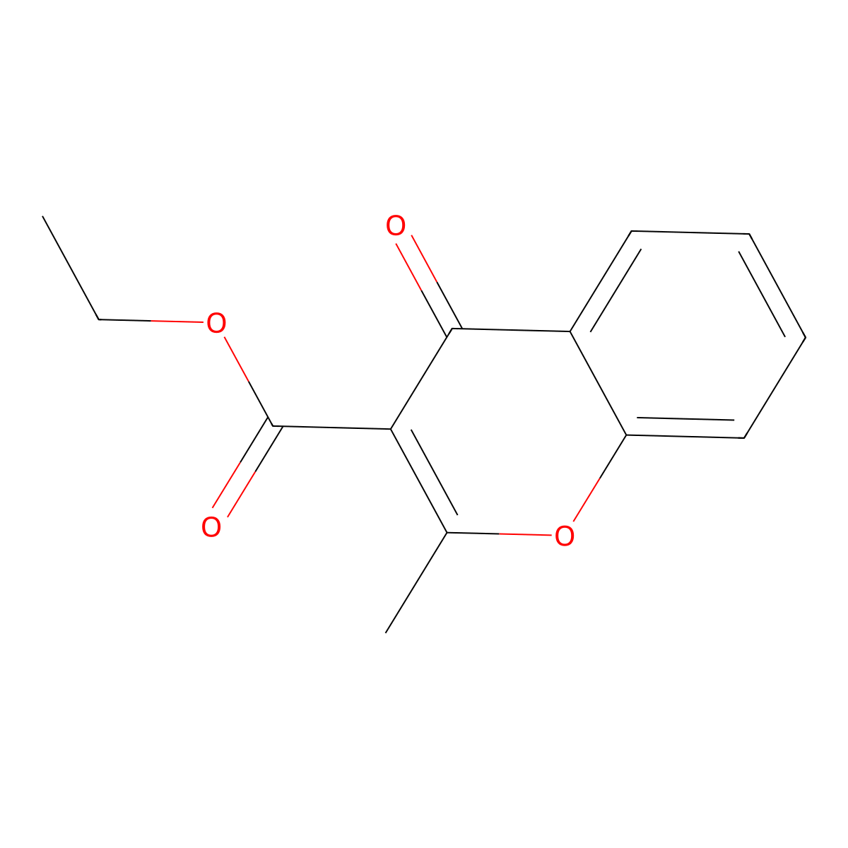 ethyl 2-methyl-4-oxo-4H-chromene-3-carboxylate molecular structure, CAS 74555-98-9
