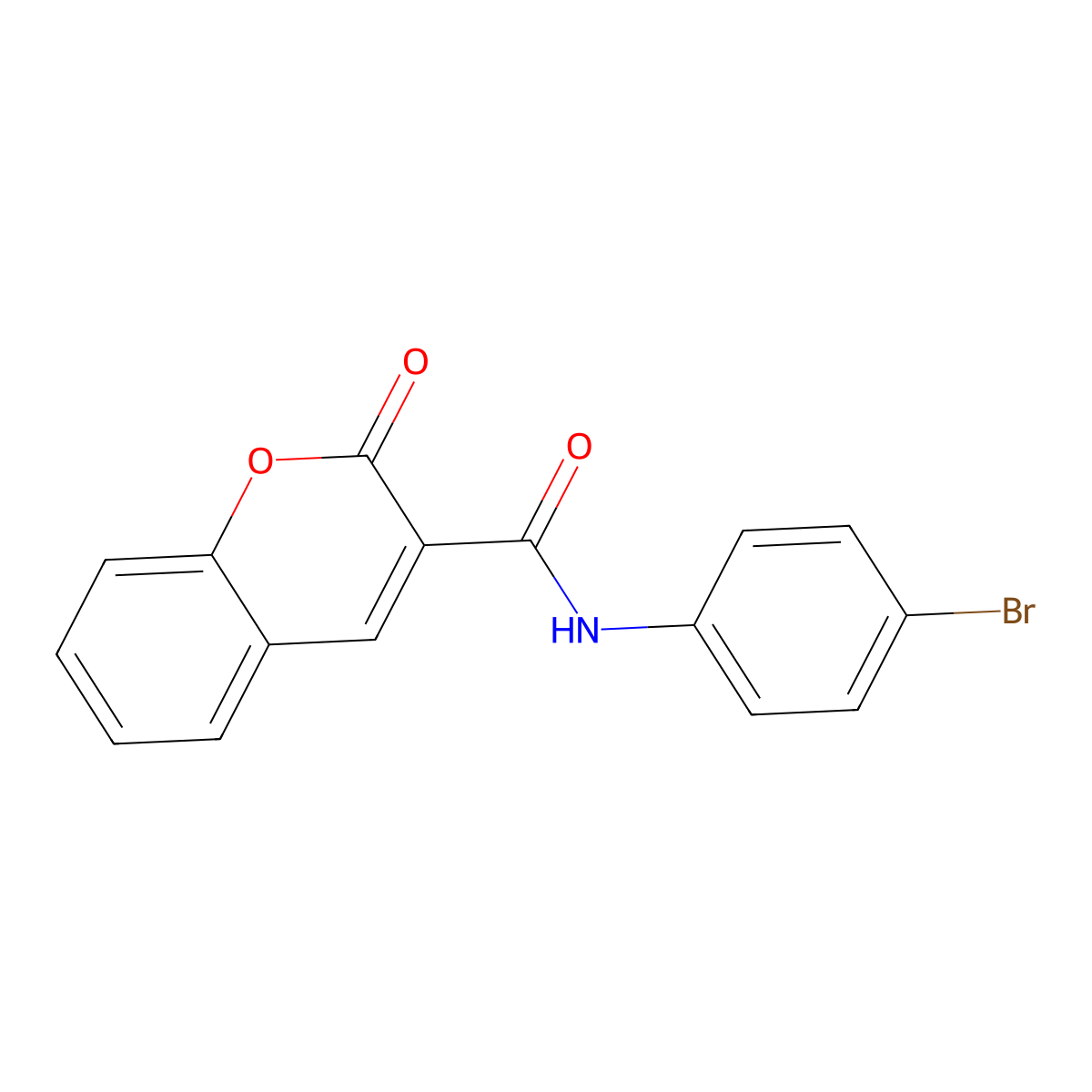 N-(4-bromophenyl)-2-oxo-2H-chromene-3-carboxamide molecular structure, CAS 74555-99-0