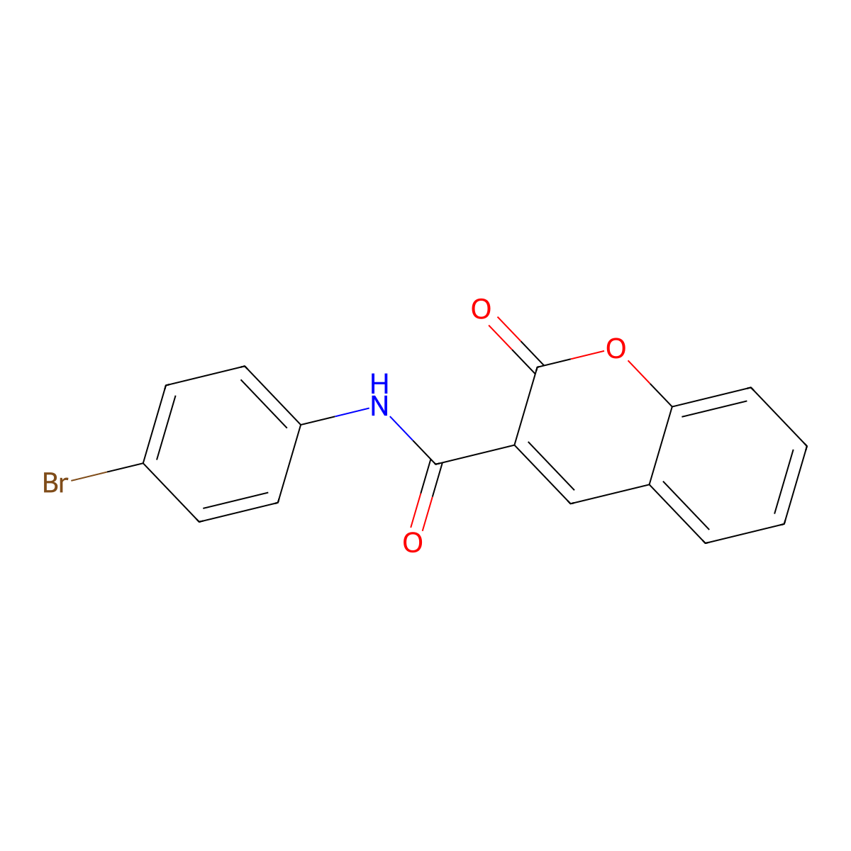N-(4-bromophenyl)-2-oxo-2H-chromene-3-carboxamide molecular structure, CAS 74555-99-0