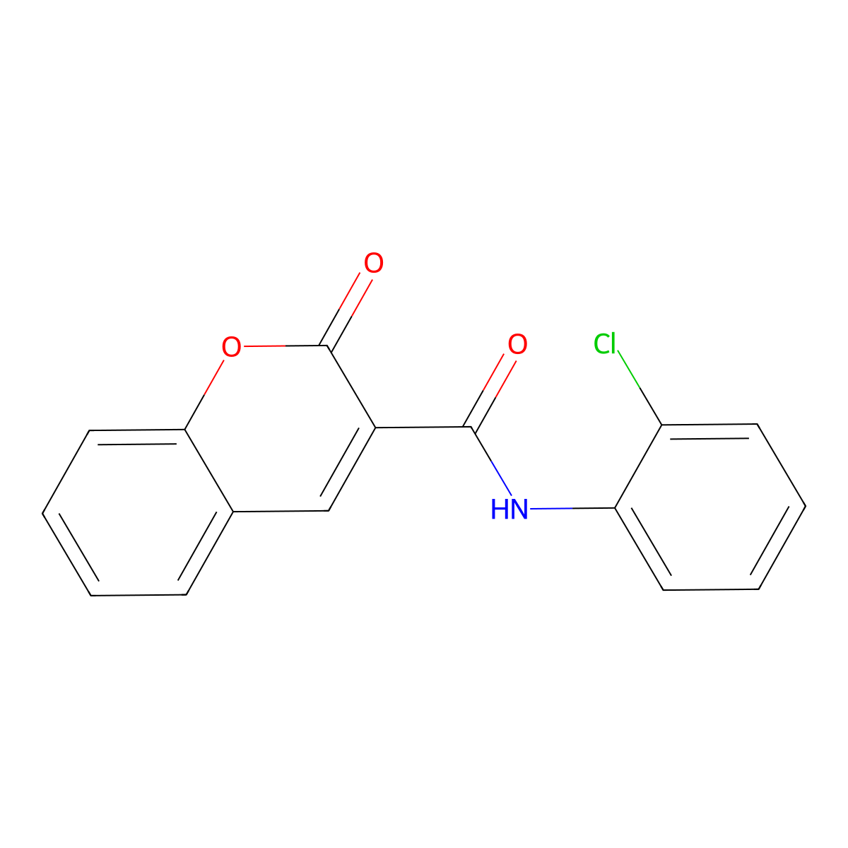 N-(2-chlorophenyl)-2-oxo-2H-chromene-3-carboxamide molecular structure, CAS 74556-29-9