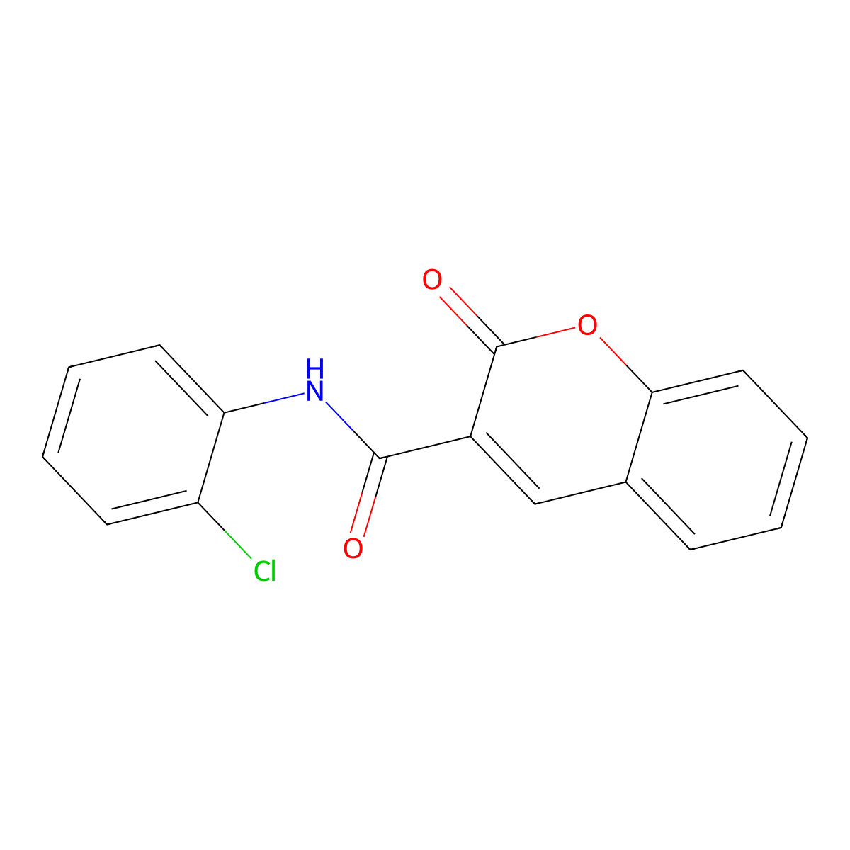 N-(2-chlorophenyl)-2-oxo-2H-chromene-3-carboxamide molecular structure, CAS 74556-29-9