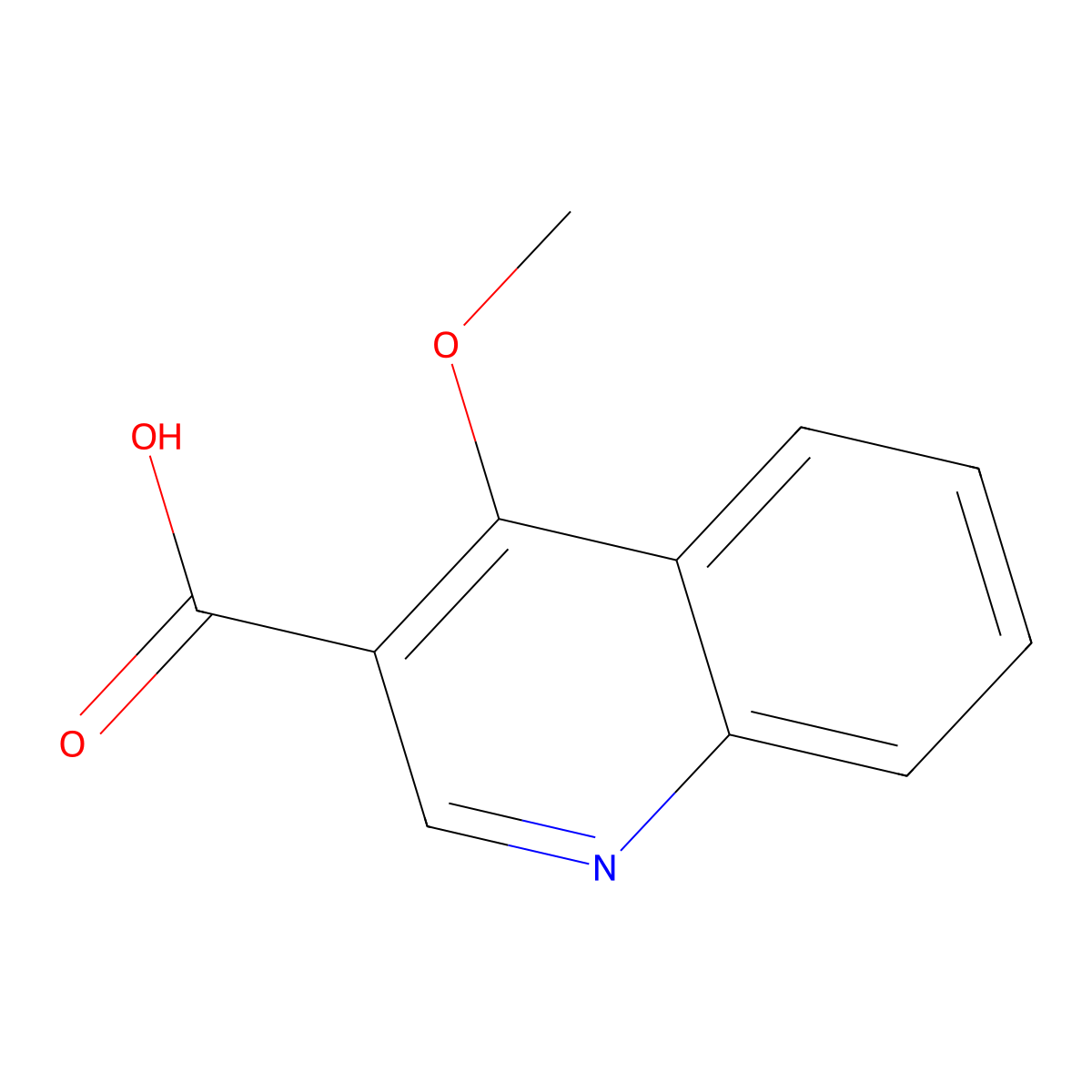 4-Methoxy-3-quinolinecarboxylic acid molecular structure, CAS 74557-74-7
