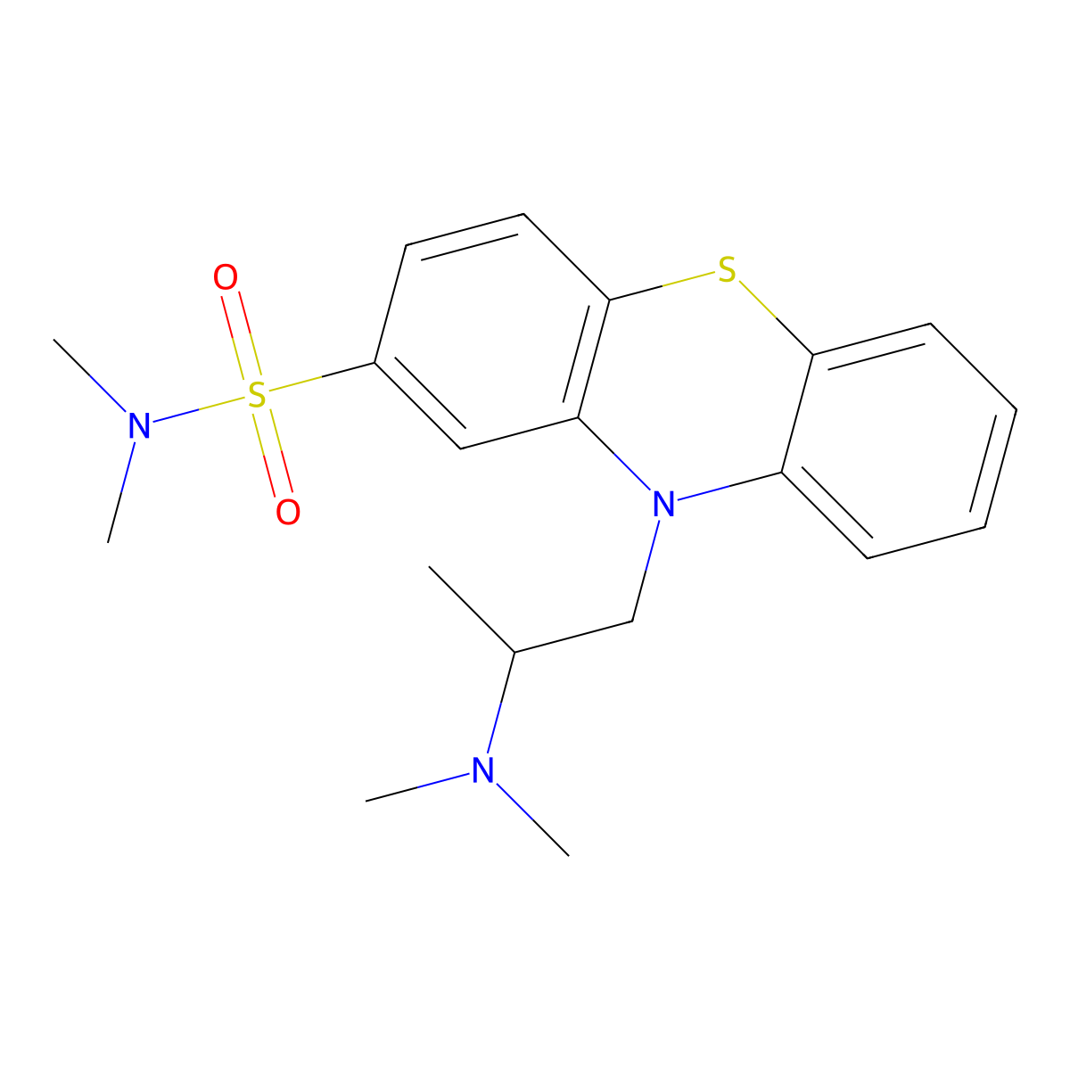 10-(2-(Dimethylamino)propyl)-N,N-dimethyl-10H-phenothiazine-2-sulfonamide molecular structure, CAS 7456-24-8