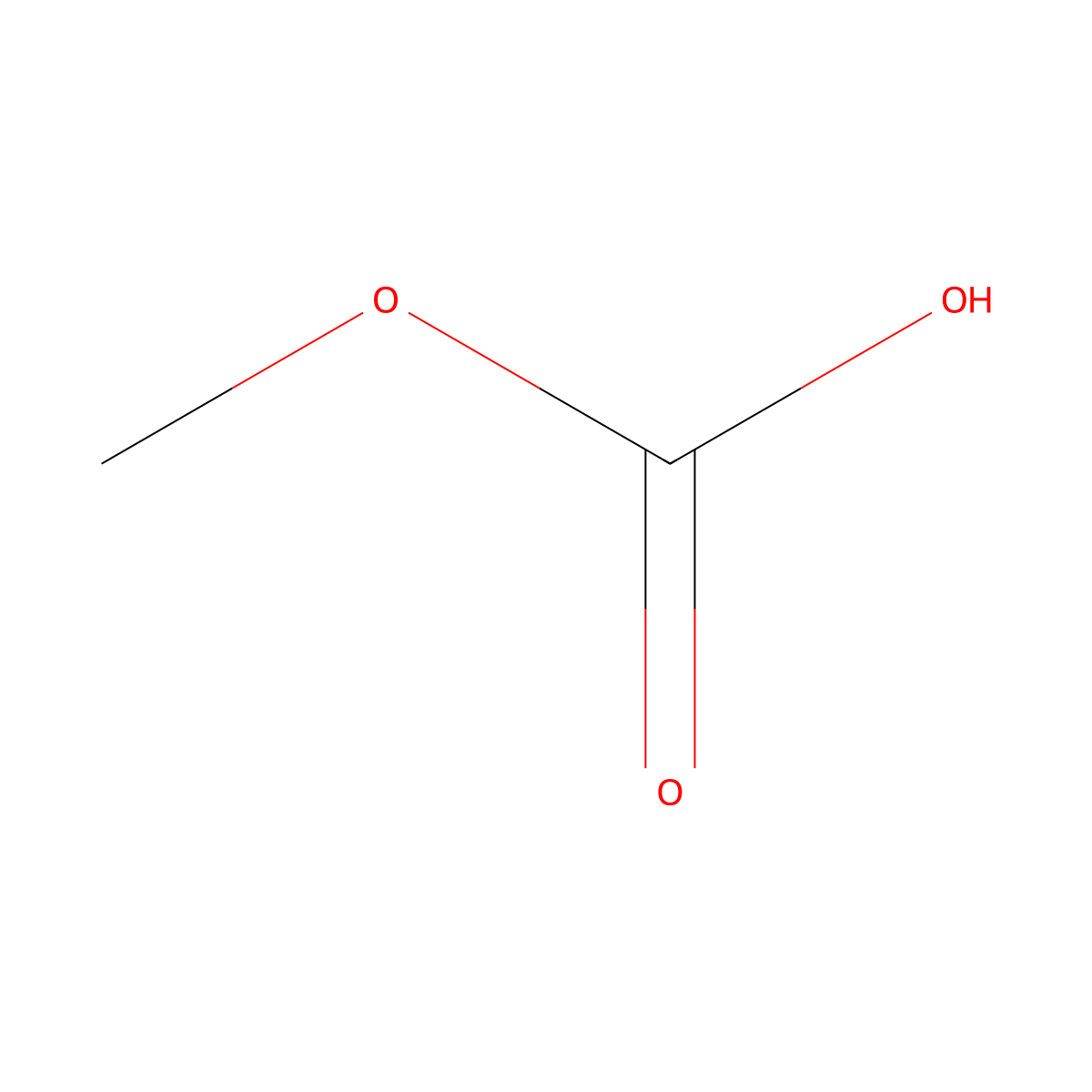 Methyl hydrogen carbonate molecular structure, CAS 7456-87-3