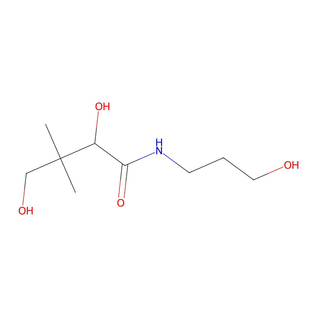 Panthenol, (S)- molecular structure, CAS 74561-18-5