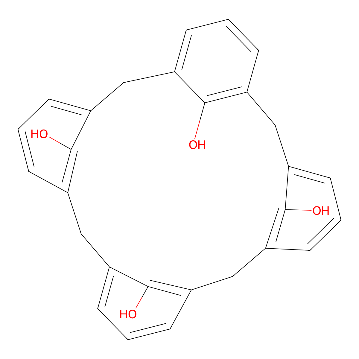 25,26,27,28-Tetrahydroxycalix(4)arene molecular structure, CAS 74568-07-3