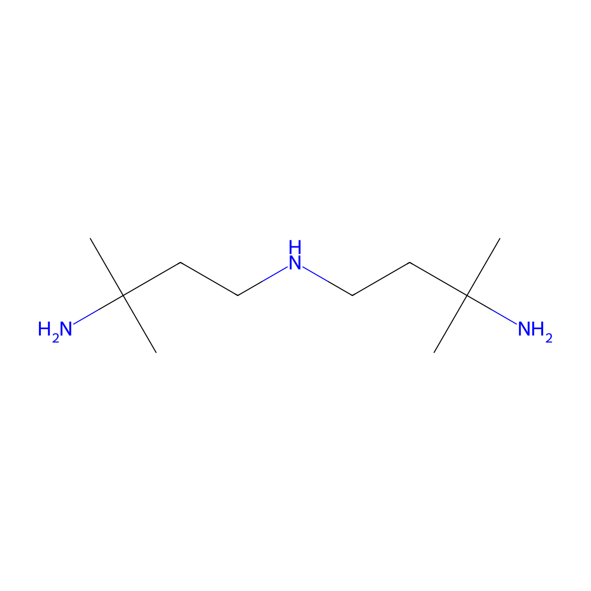 Bis(3-amino-3-methylbutyl)amine molecular structure, CAS 74568-96-0