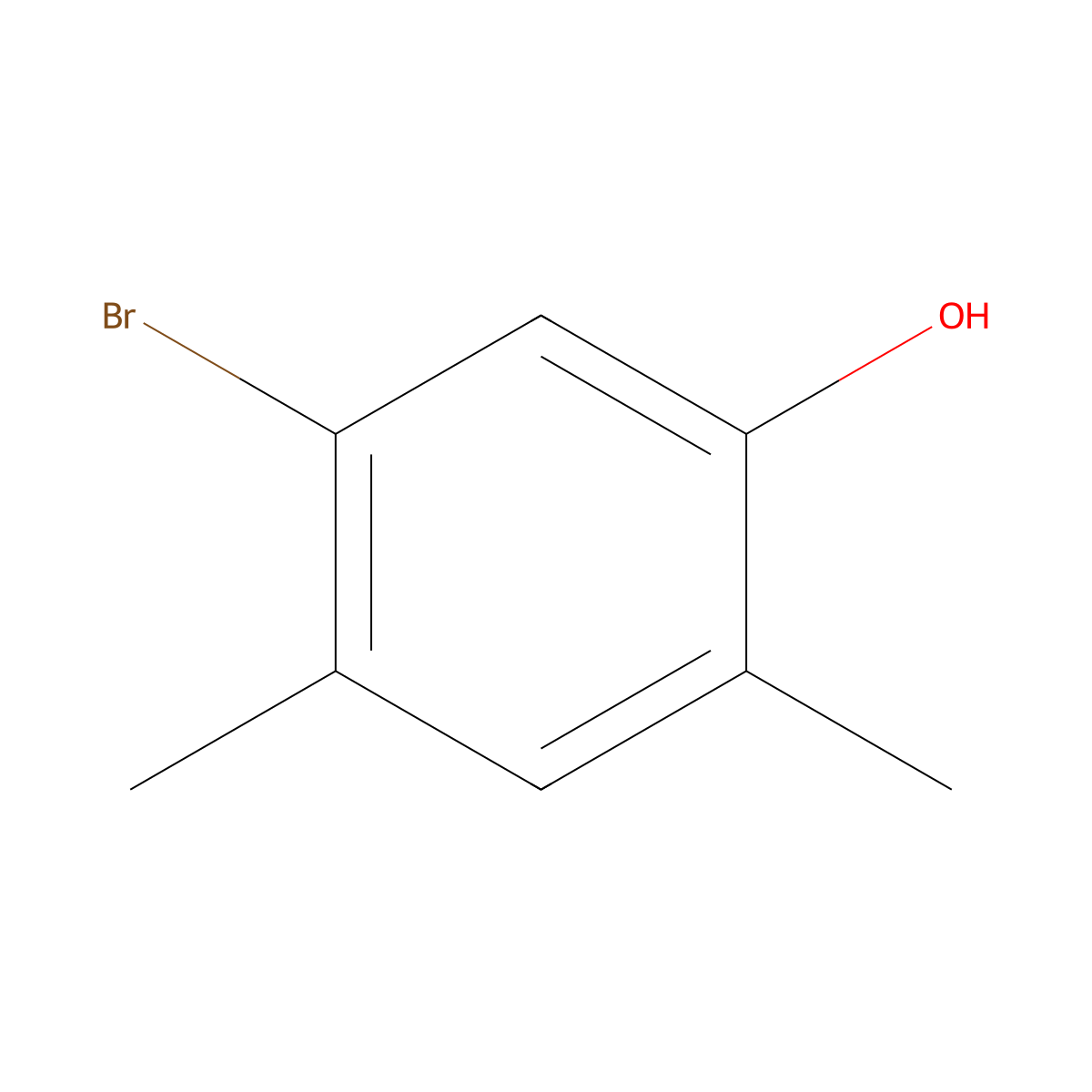 5-Bromo-2,4-dimethylphenol molecular structure, CAS 74571-80-5