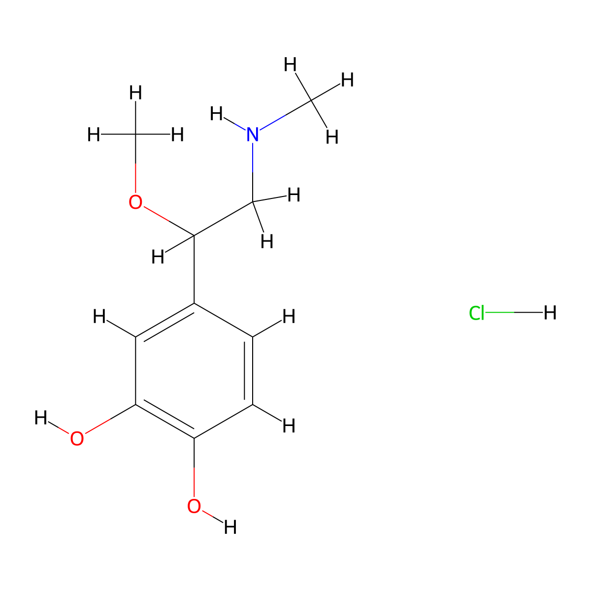 4-[1-Methoxy-2-(methylamino)ethyl]benzene-1,2-diol hydrochloride molecular structure, CAS 74571-90-7