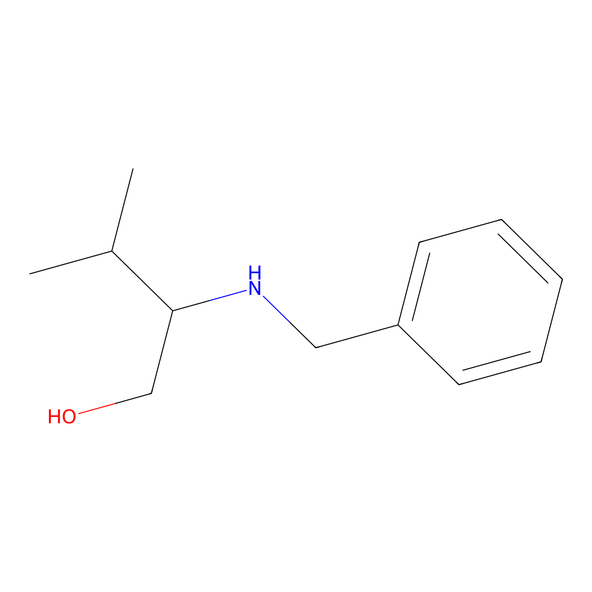 (R)-2-(Benzylamino)-3-methylbutan-1-ol molecular structure, CAS 74571-94-1