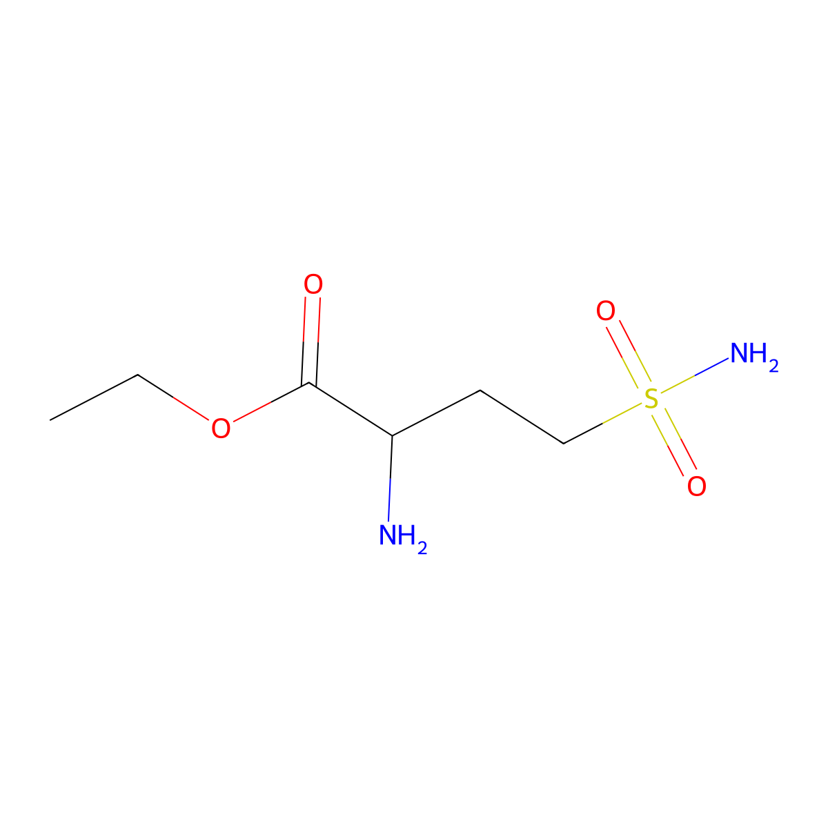 Ethyl 2-amino-4-sulfamoylbutanoate molecular structure, CAS 745716-87-4