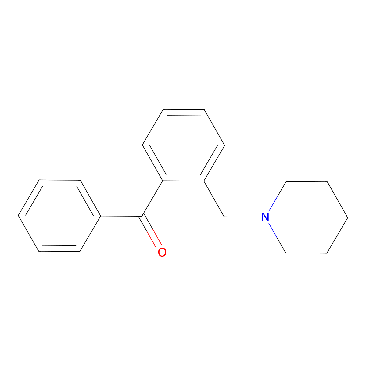 2-(Piperidinomethyl)benzophenone molecular structure, CAS 745718-74-5