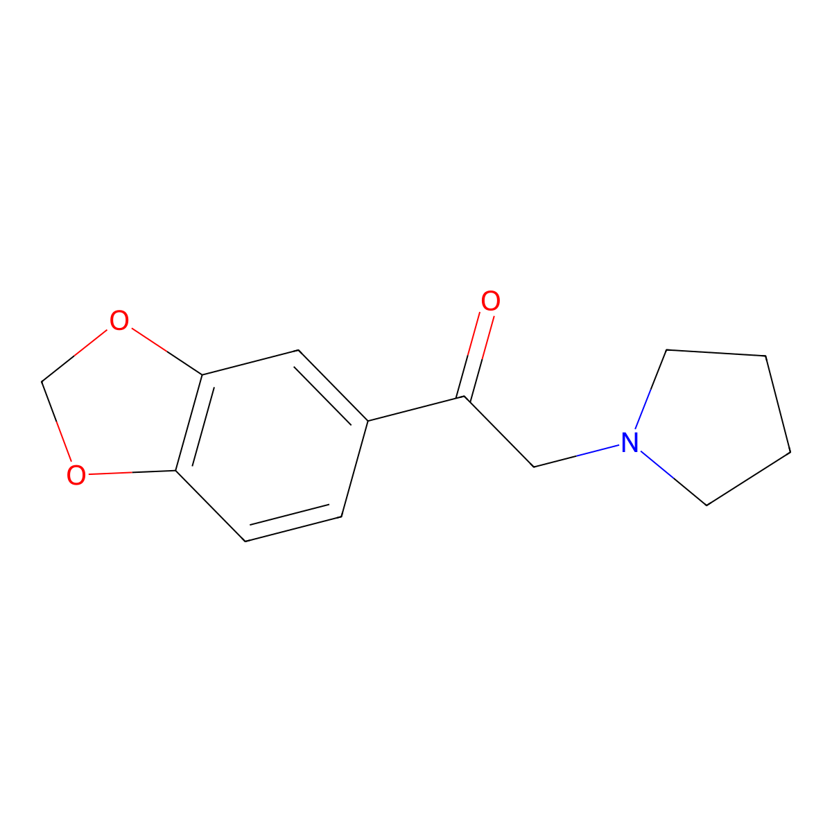 1-Benzo[1,3]dioxol-5-yl-2-pyrrolidin-1-yl-ethanone molecular structure, CAS 745718-78-9
