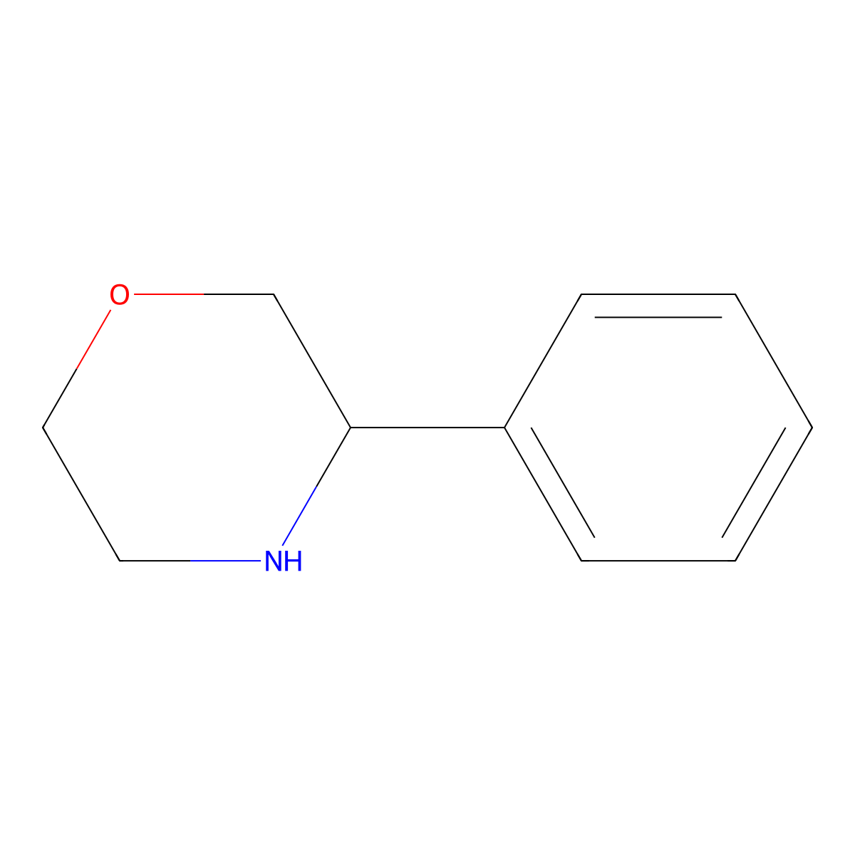 (R)-3-phenylmorpholine molecular structure, CAS 74572-03-5