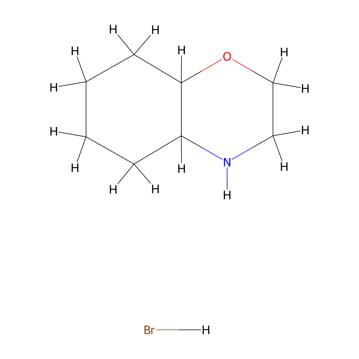 Octahydro-2H-1,4-benzoxazine hydrobromide molecular structure, CAS 74572-19-3
