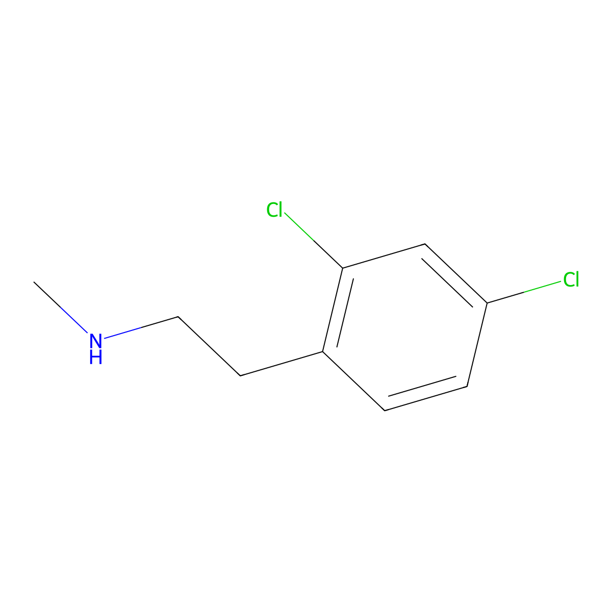 2,4-Dichloro-N-methyl-benzeneethanamine molecular structure, CAS 745724-56-5