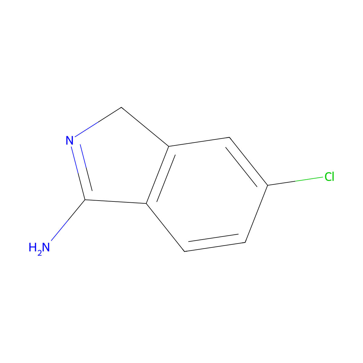 6-chloro-1H-isoindol-3-amine molecular structure, CAS 745737-71-7