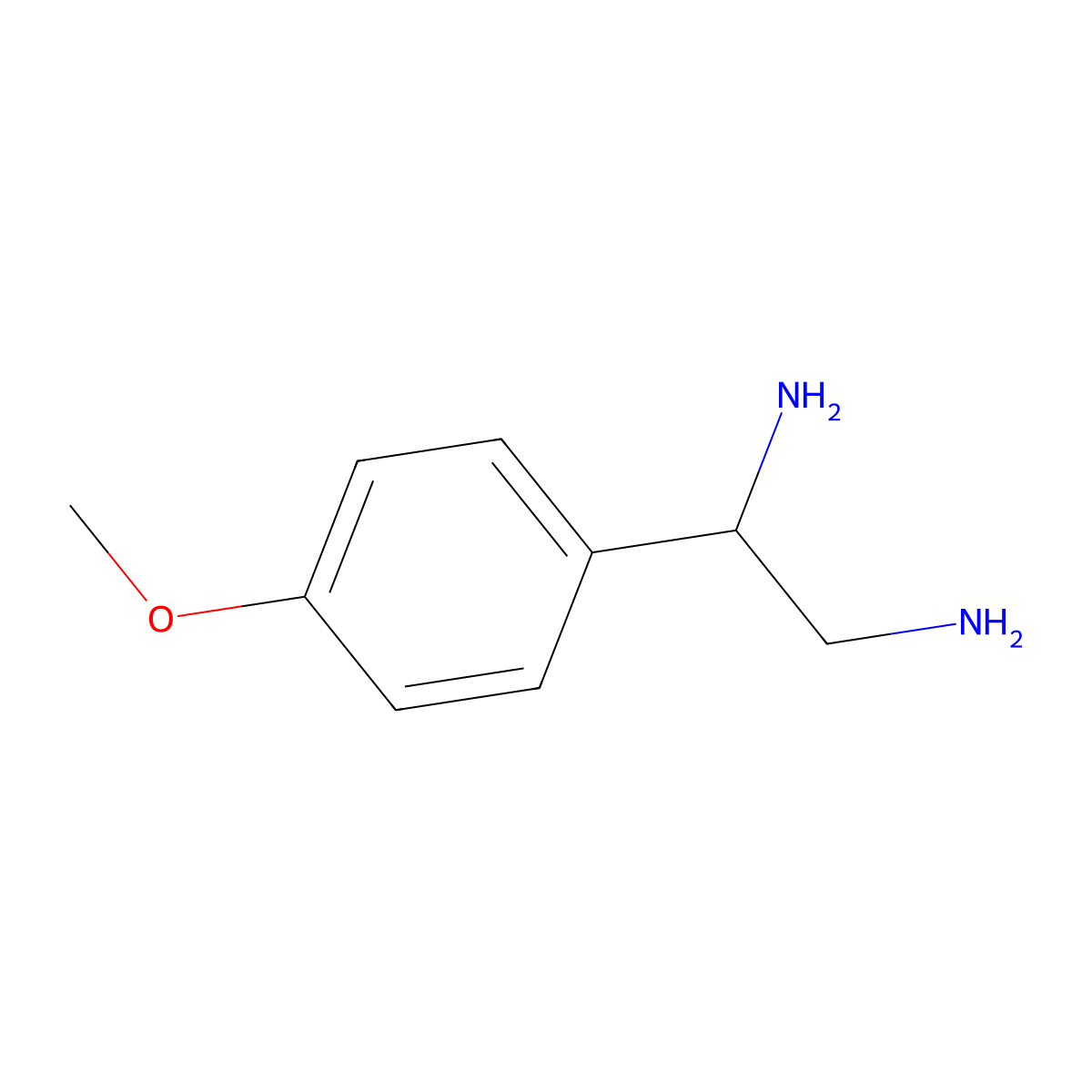 (1R)-1-(4-Methoxyphenyl)ethane-1,2-diamine molecular structure, CAS 745743-21-9