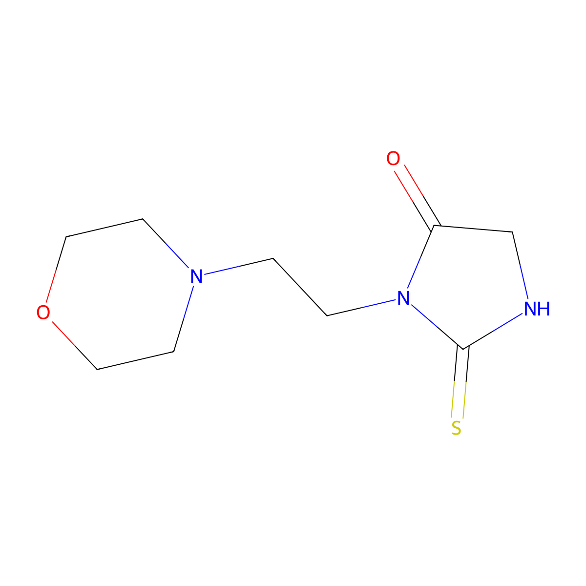 3-(2-Morpholinoethyl)-2-thioxoimidazolidin-4-one molecular structure, CAS 74575-25-0