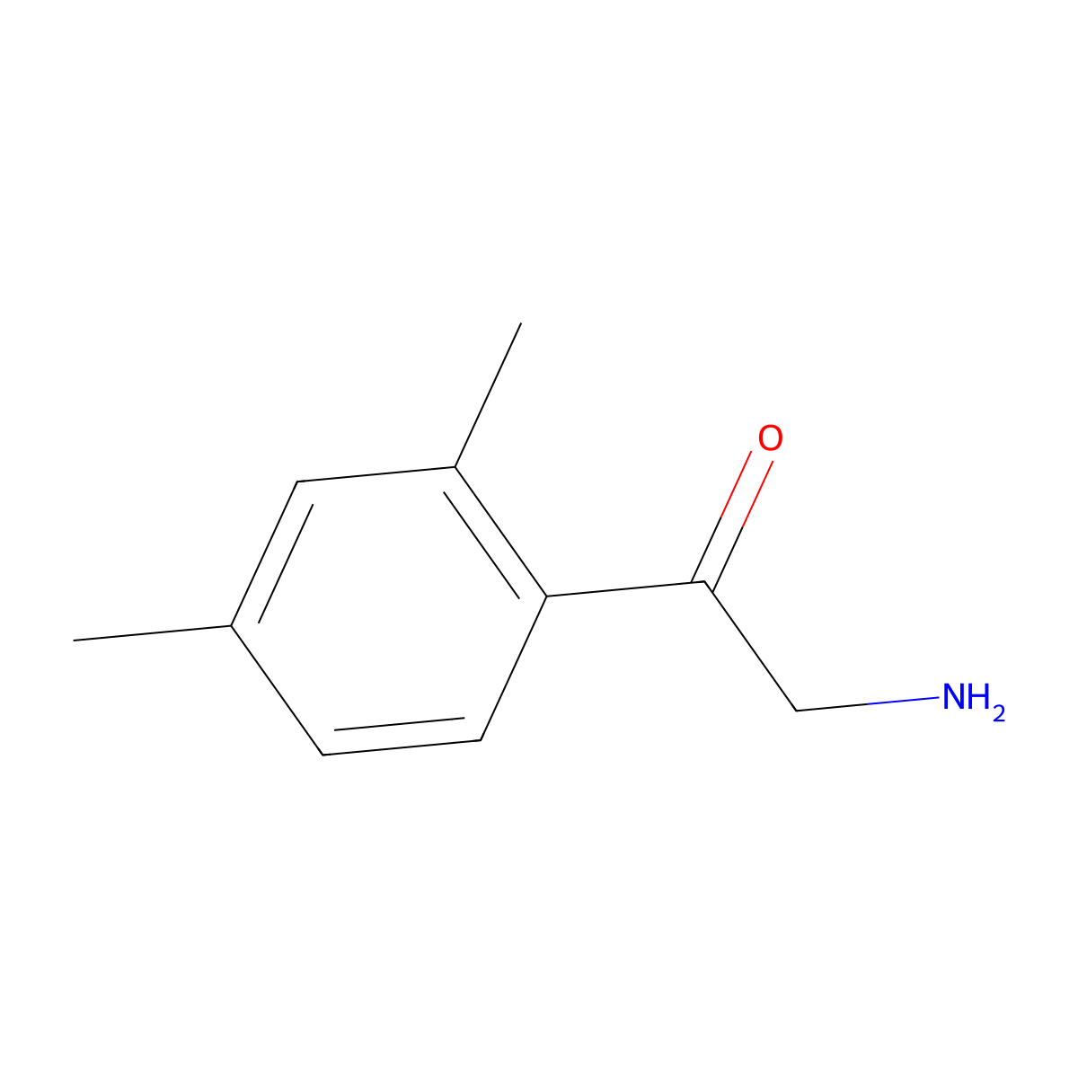 2-Amino-1-(2,4-dimethylphenyl)ethan-1-one molecular structure, CAS 745757-12-4