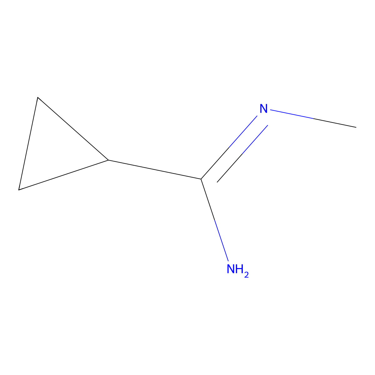 N-methylcyclopropanecarboximidamide molecular structure, CAS 745758-32-1
