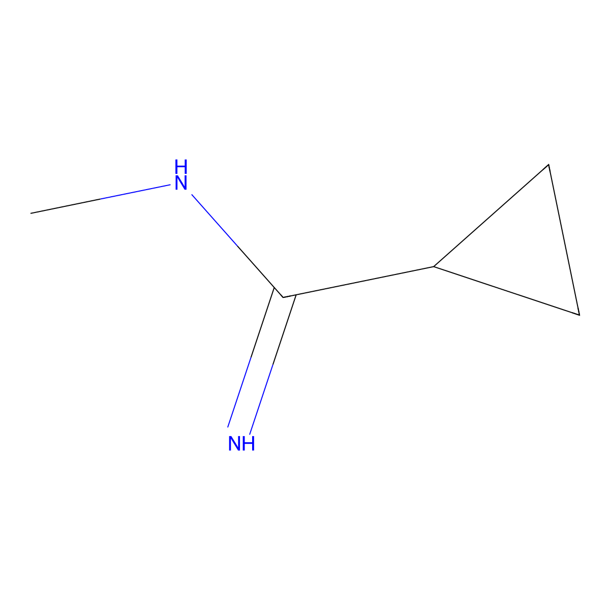 N-methylcyclopropanecarboximidamide molecular structure, CAS 745758-32-1