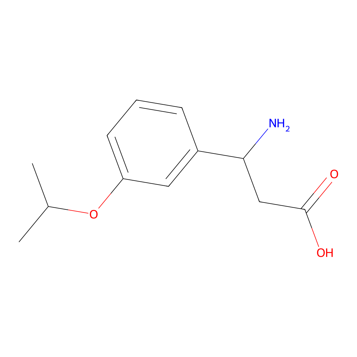 3-Amino-3-(3-isopropoxyphenyl)propanoic acid molecular structure, CAS 745775-31-9