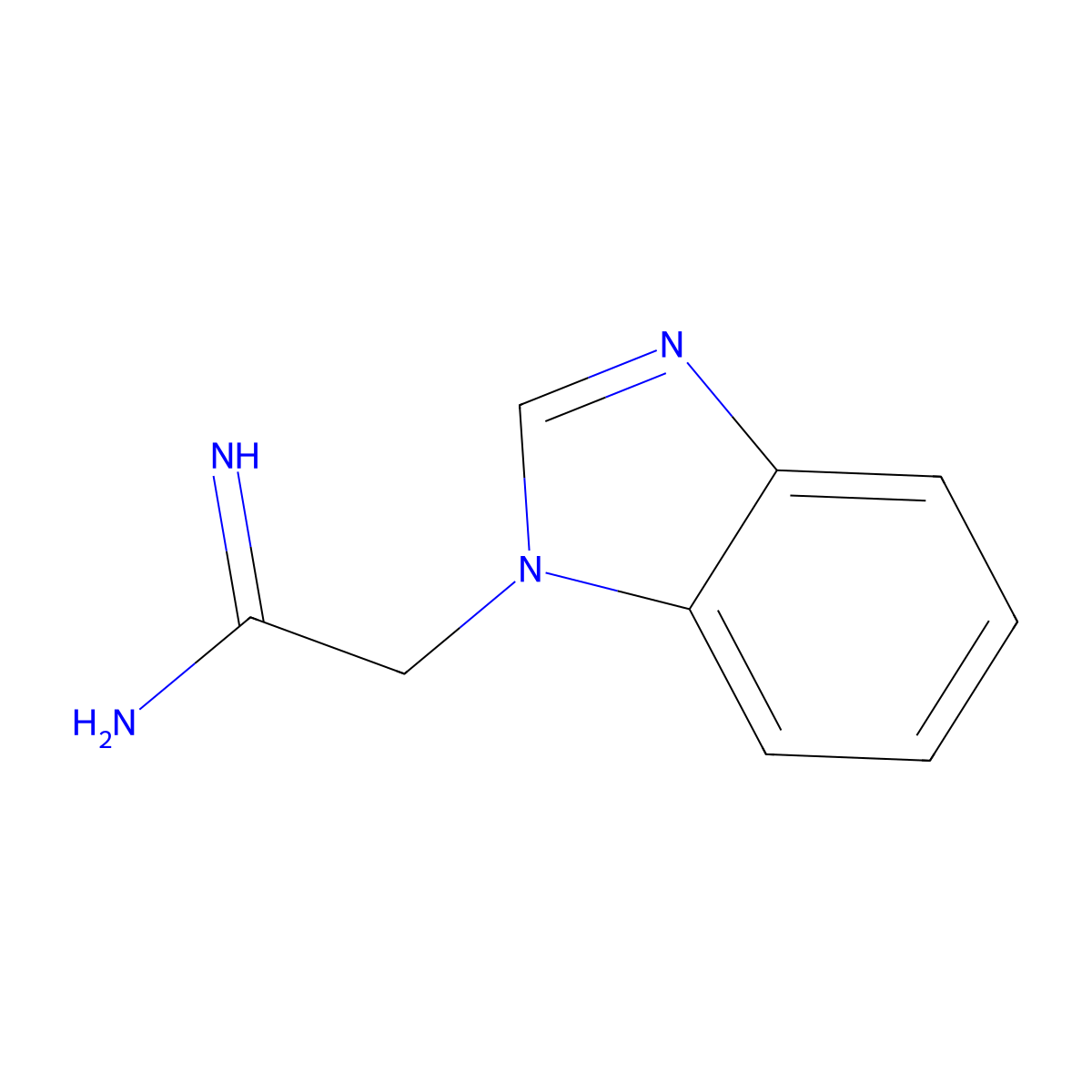 2-(Benzimidazol-1-yl)acetamidine molecular structure, CAS 745775-35-3