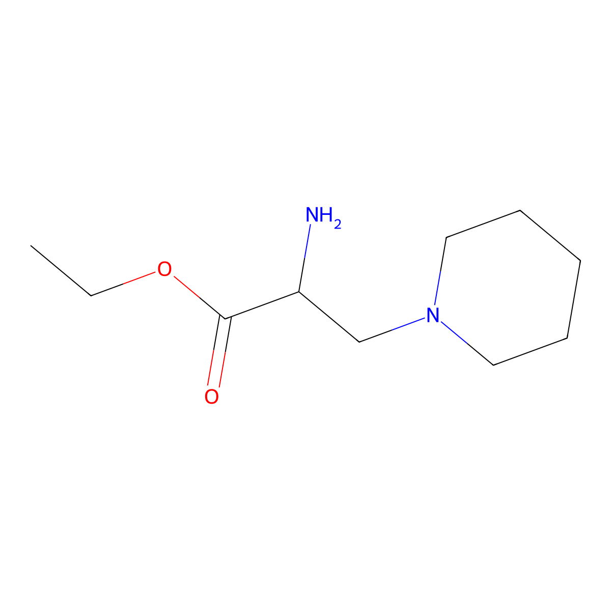Ethyl 2-amino-3-(piperidin-1-YL)propanoate molecular structure, CAS 745776-88-9